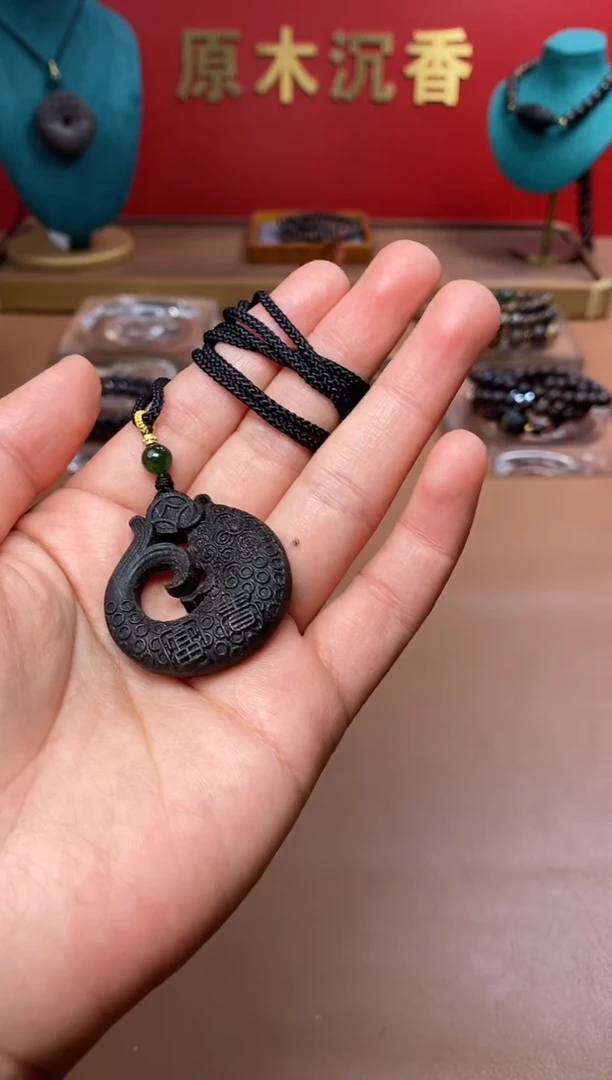 【闪购商品】沉香木手串M白棋富贵有余吊坠LJ88551934