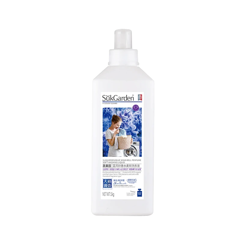 【直播推荐】 蔬果园蓝风铃母婴适用除螨洗衣液1kg/瓶GZ #JXL2018