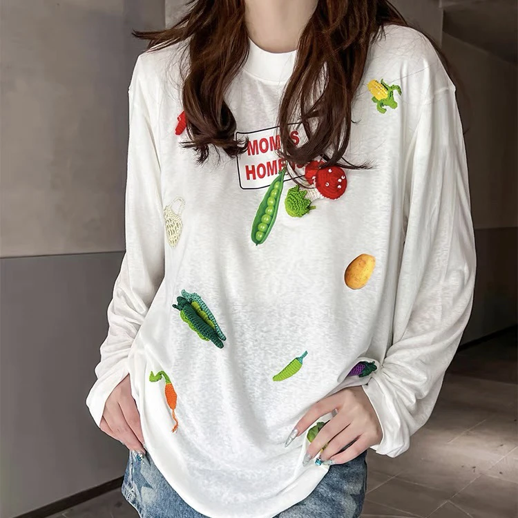 【SSS买手店】 cheer up uniform 2024SS外婆的菜园子防晒长袖T恤