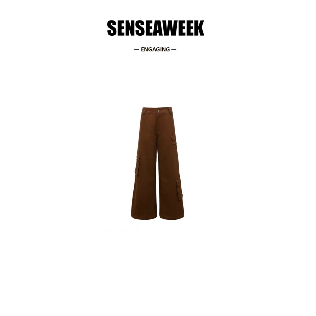 【SSS买手店】SENSEAWEEK口袋工装阔腿裤宽松直筒舒适百搭时尚休闲