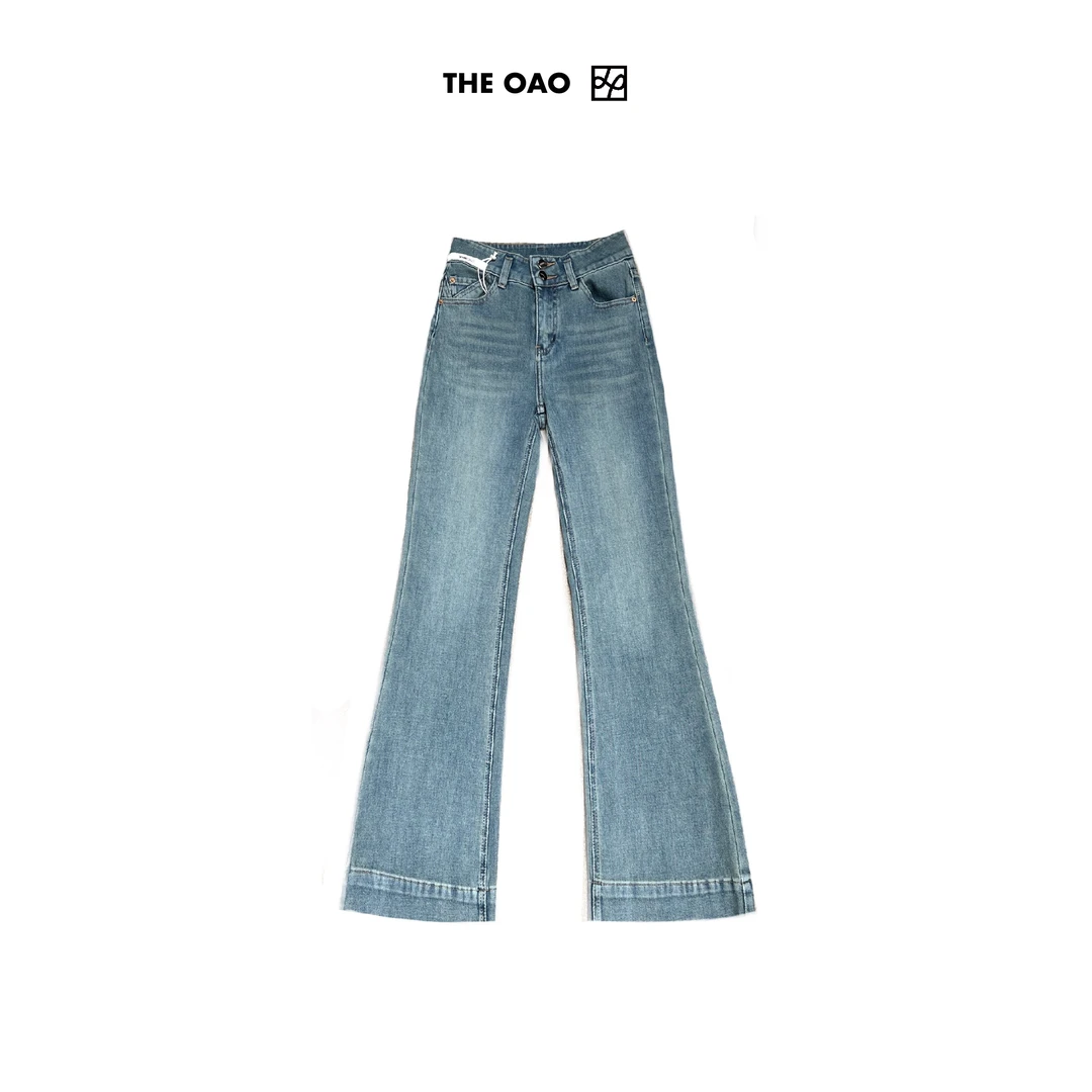 【SSS买手店】THEOAO 24春夏牛仔喇叭裤设计师牛仔裤长裤春季百搭