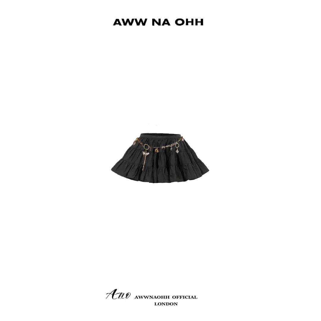 【SSS买手店】AwwNaOhh中腰蛋糕芭蕾风蓬蓬裙纯色夏款