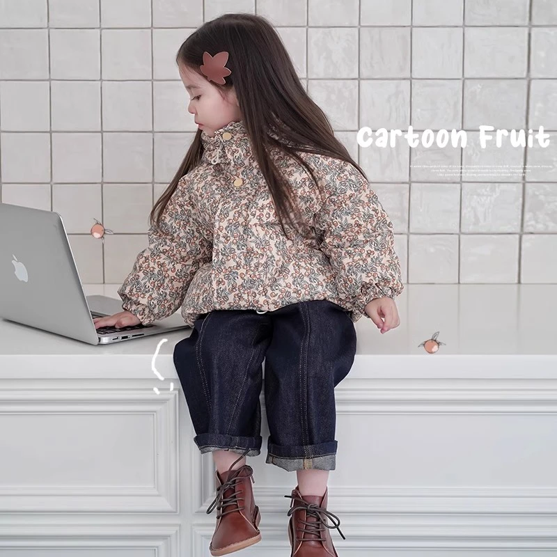 女童棉服冬季2025新款宝宝加绒加厚保暖棉衣儿童韩版女宝宝外套