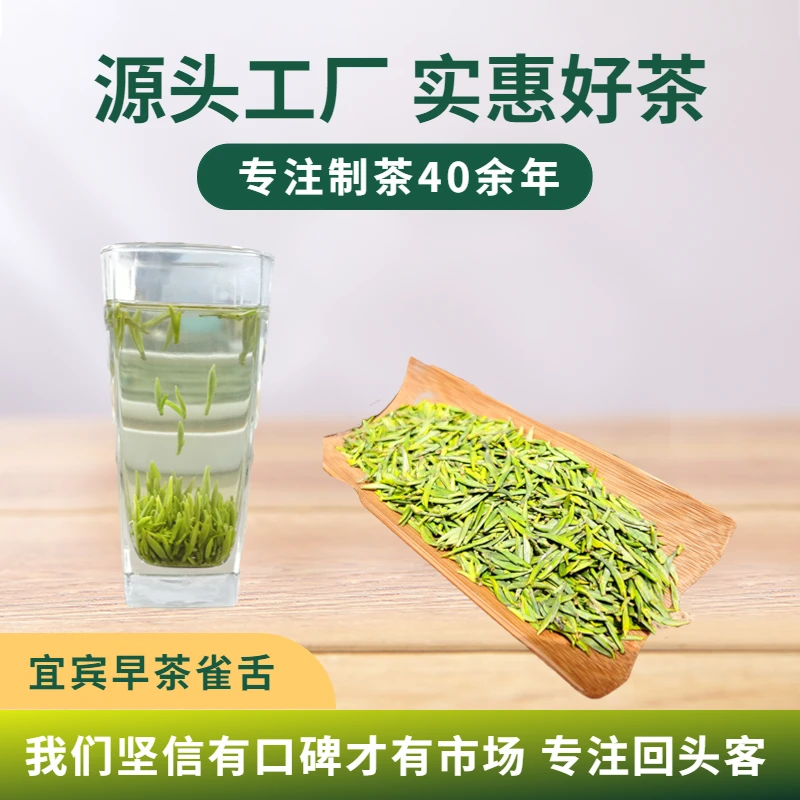 蜀芽春2024新茶雀舌绿茶宜宾早茶头春栗香绿茶春茶绿茶茶厂推荐