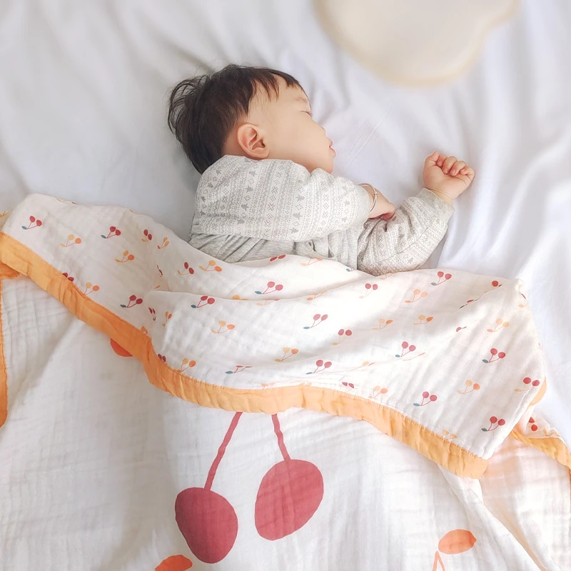 婴幼儿洗澡纱布浴巾超软被宝宝新生儿婴童盖毯柔软薄款凉感超柔