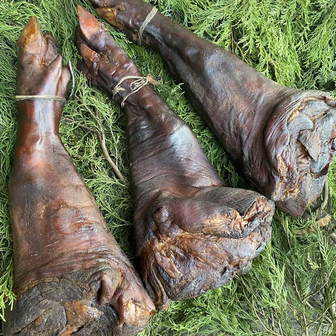 乡味园农家烟熏猪脚脚一斤起