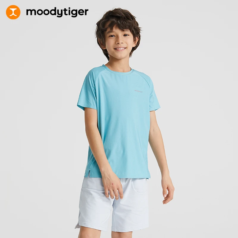moodytiger男童短袖T恤年夏季新品凉感短袖M22110108【DR】
