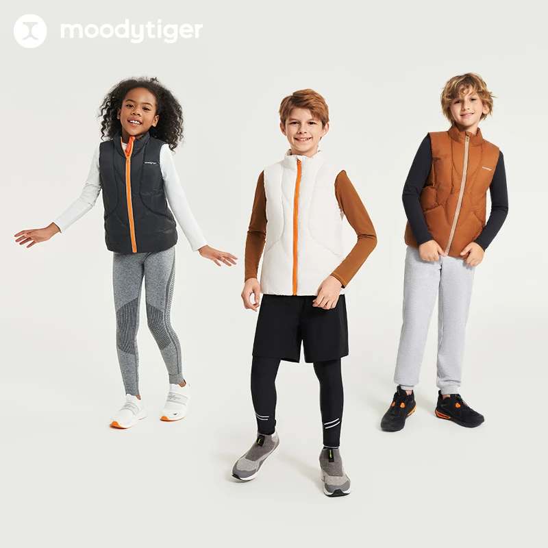 moodytiger冬新款儿童可折叠秋冬舒适羽绒马甲【H】