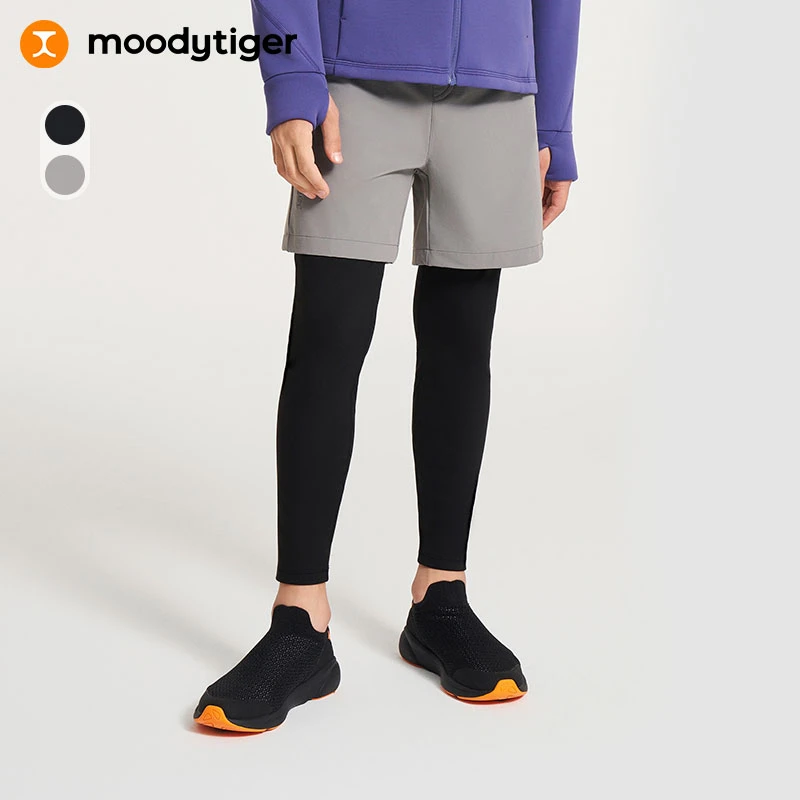 moodytiger新男童拼色抓绒假两件裤43111503【DR】