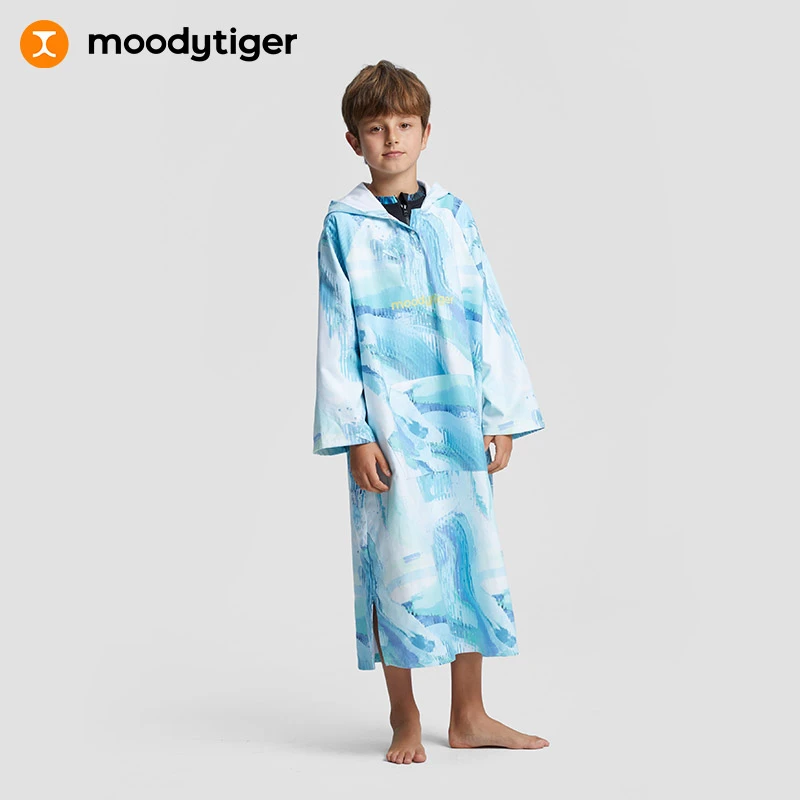 【水上运动系列】moodytiger儿童冲浪斗篷夏季款男女童连帽防晒【