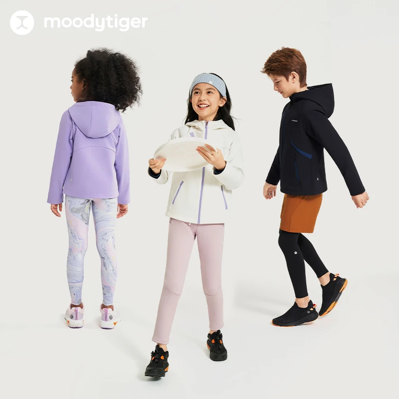 moodytiger新儿童时尚户外保暖运动外防风外套44510403【DR】