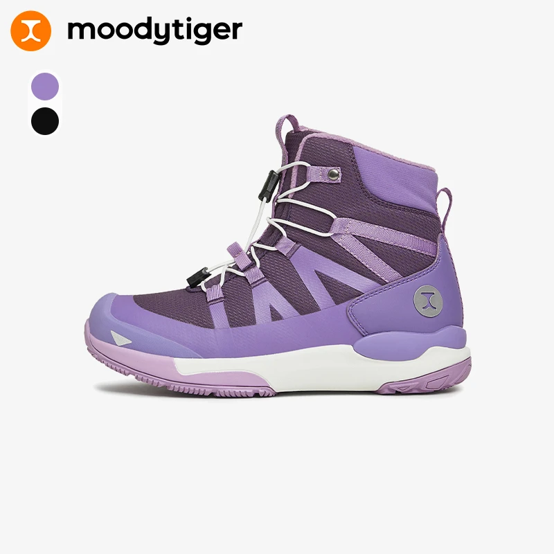 moodytiger儿童加绒雪地靴户外机能防滑保暖不透湿抗污耐脏不湿脚