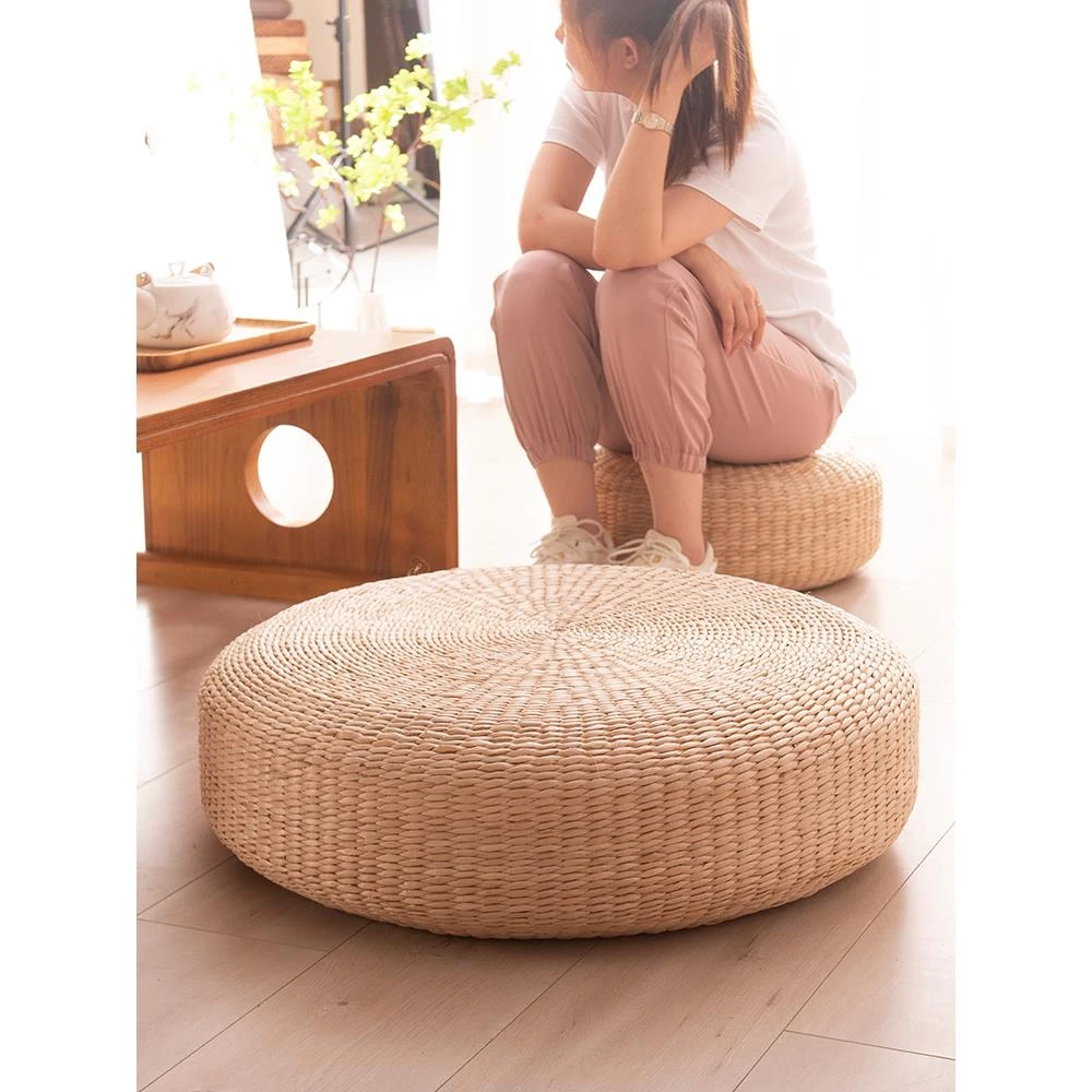 草编日式榻榻米蒲团坐垫打坐垫修垫拜垫跪垫拜垫家用地上垫子