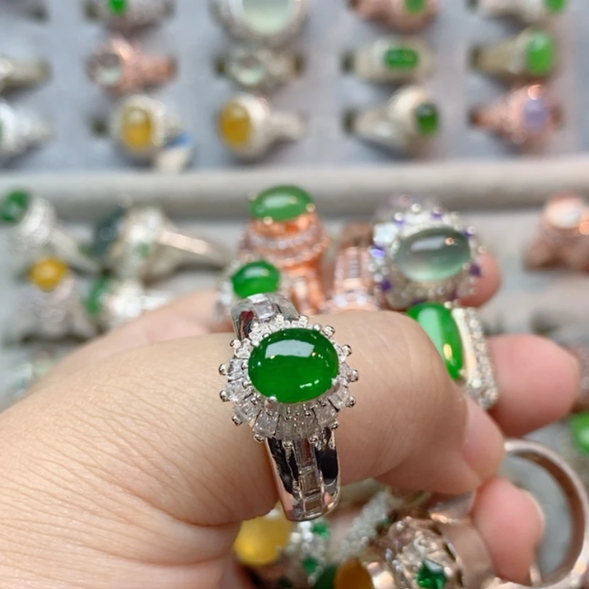 【闪购商品】翡翠戒指未镶嵌百**奈