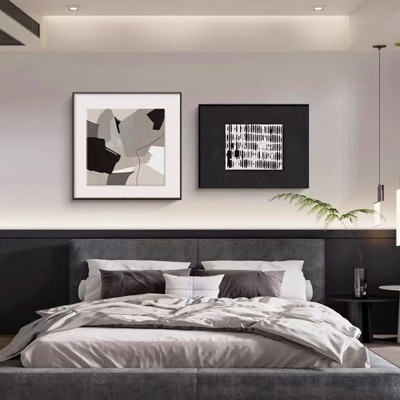 主卧室床头几何抽象墙壁沙发背景墙挂画房间背景墙床头画