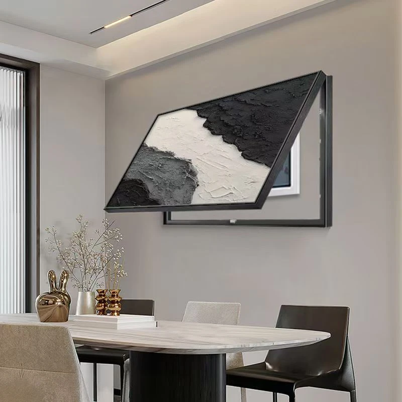 轻奢电表箱高级感客厅装饰画配电箱新款遮挡挂画电表箱装饰画海浪