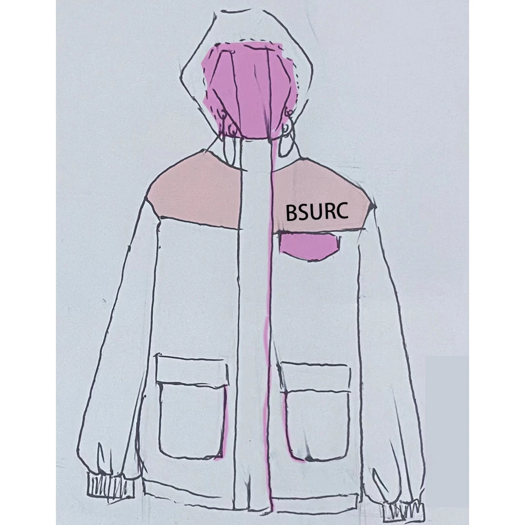 【果果补贴】AA8262#秋季新款时尚撞色宽松长袖连帽冲锋衣外套女