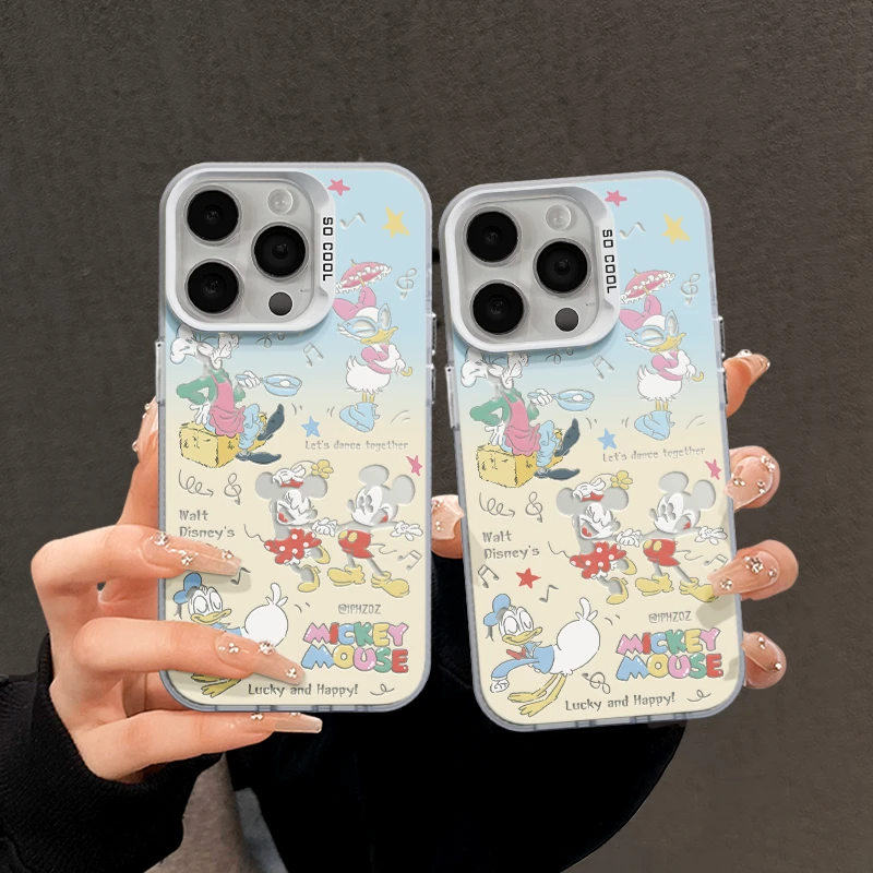 适用苹果15创意iPhone14pro手机壳13华为p跳舞米奇mate60磨砂彩银