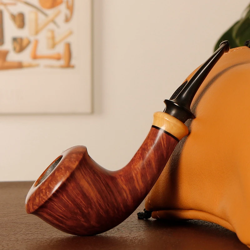 德国大师赫尔曼Hermann 光面自由式 都柏林 手工石楠木烟斗