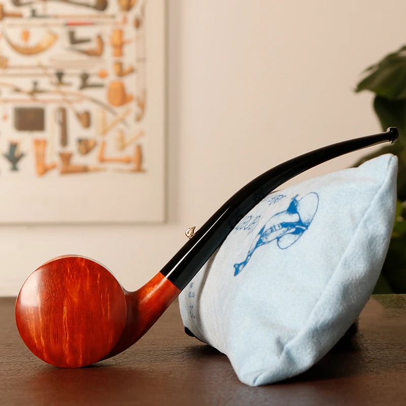 意大利L’anatra 鸭子 浅色双面鼓弯斗 石楠木烟斗