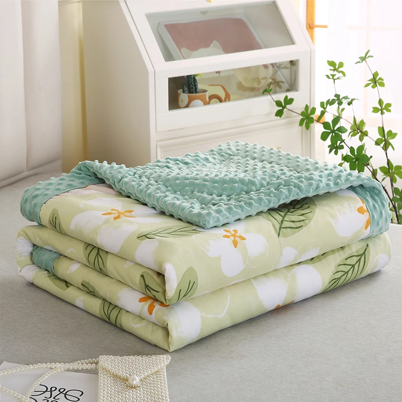 [米苏兰梅姐姐推荐]新款豆豆夏被空调被可机洗水洗印花薄款豆豆被