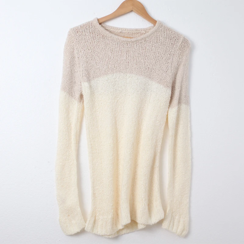 现货！秋冬新款女士圆领套头毛衣长袖百搭宽松显瘦HH476简约时尚