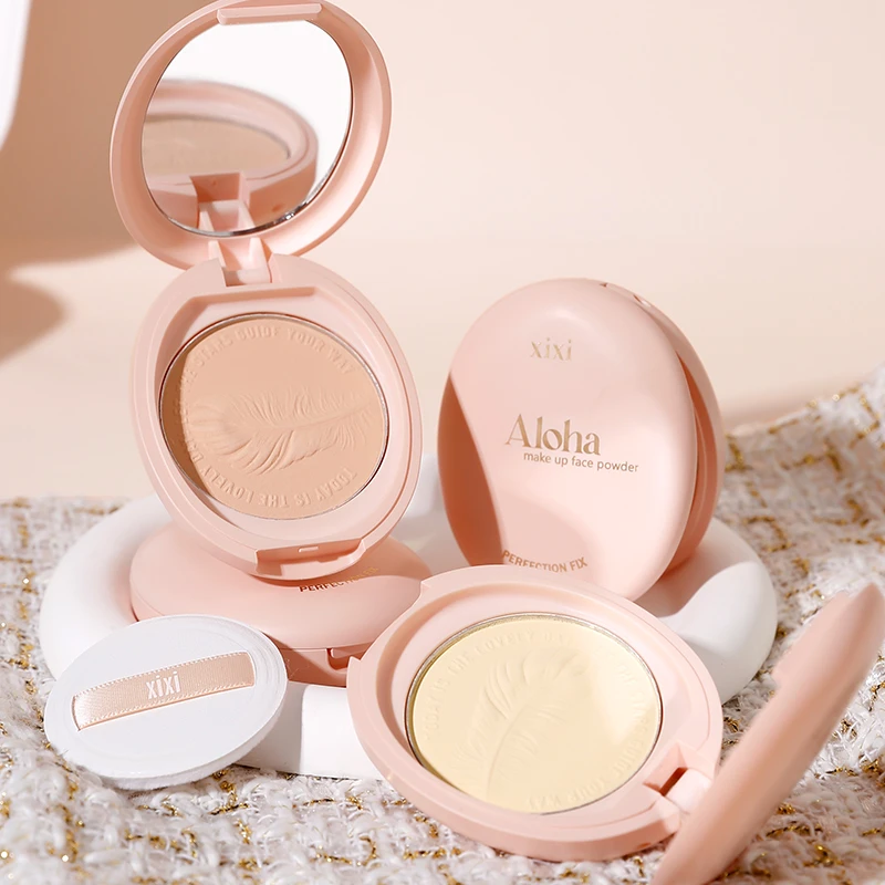 xixi定妆粉饼干湿两用持久遮瑕磨皮不脱妆防水防汗雾面哑光D-606
