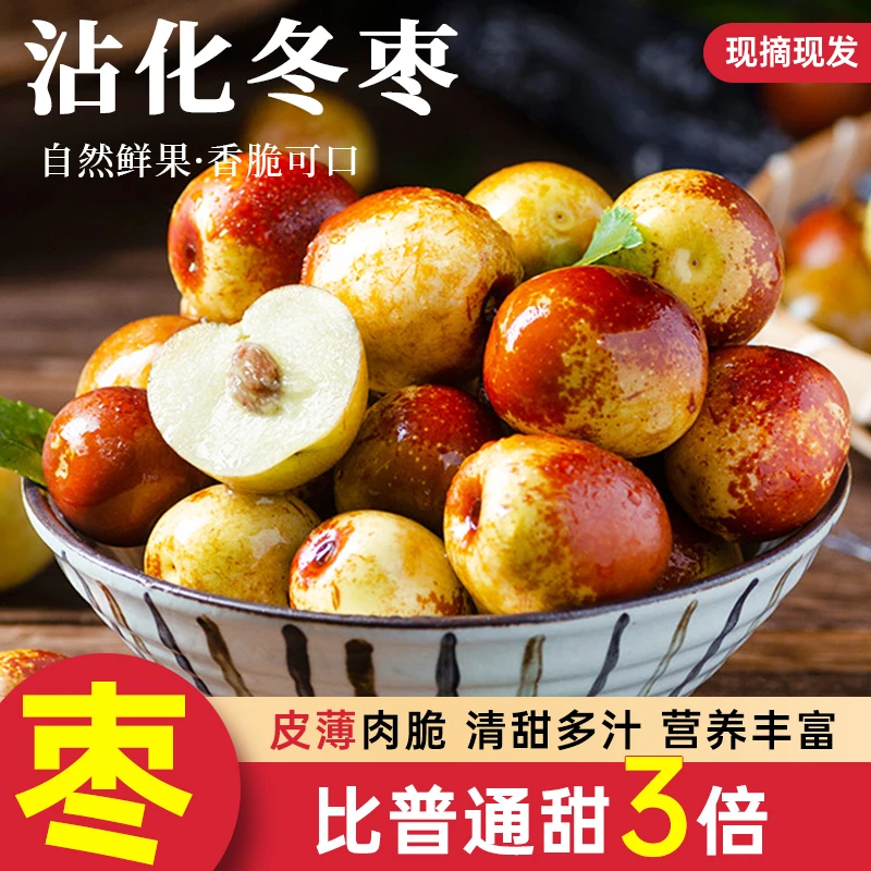 【沾化冬枣】2024新鲜正宗香甜皮薄肉厚多汁品质发货产地爽口