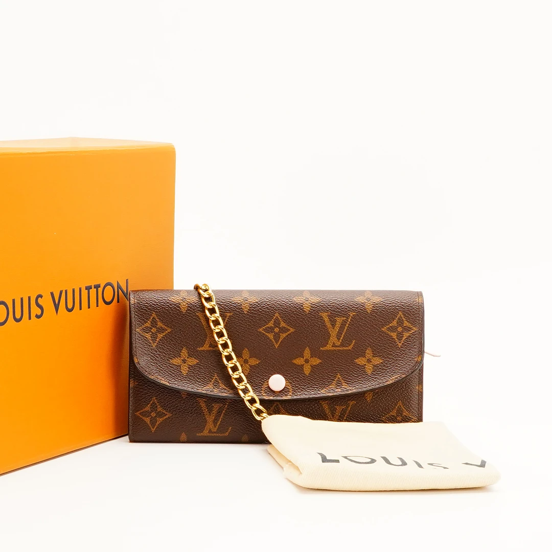 95新 LouisVuitton/路易威登 【桔夕静文】粉豆豆钱包/TS018715