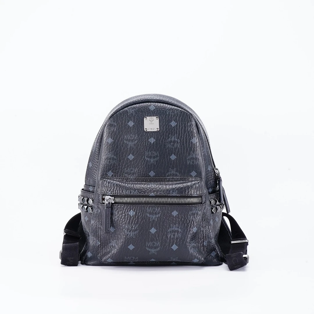 95新 MCM 双肩包小中号 黑色/BG22007433/