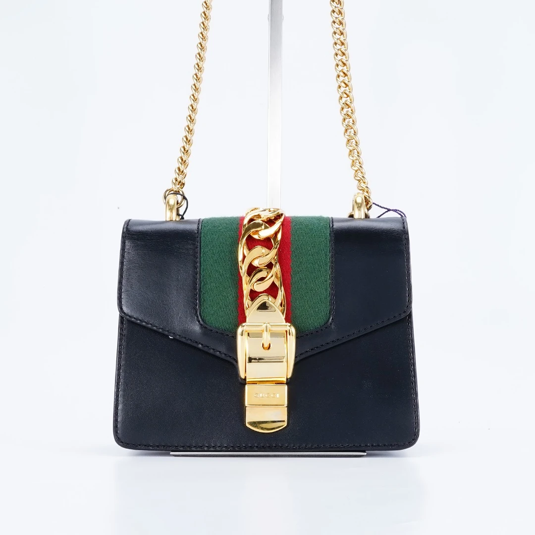 99新 GUCCI/古驰 塞尔维亚小号包黑色/BG22001625/
