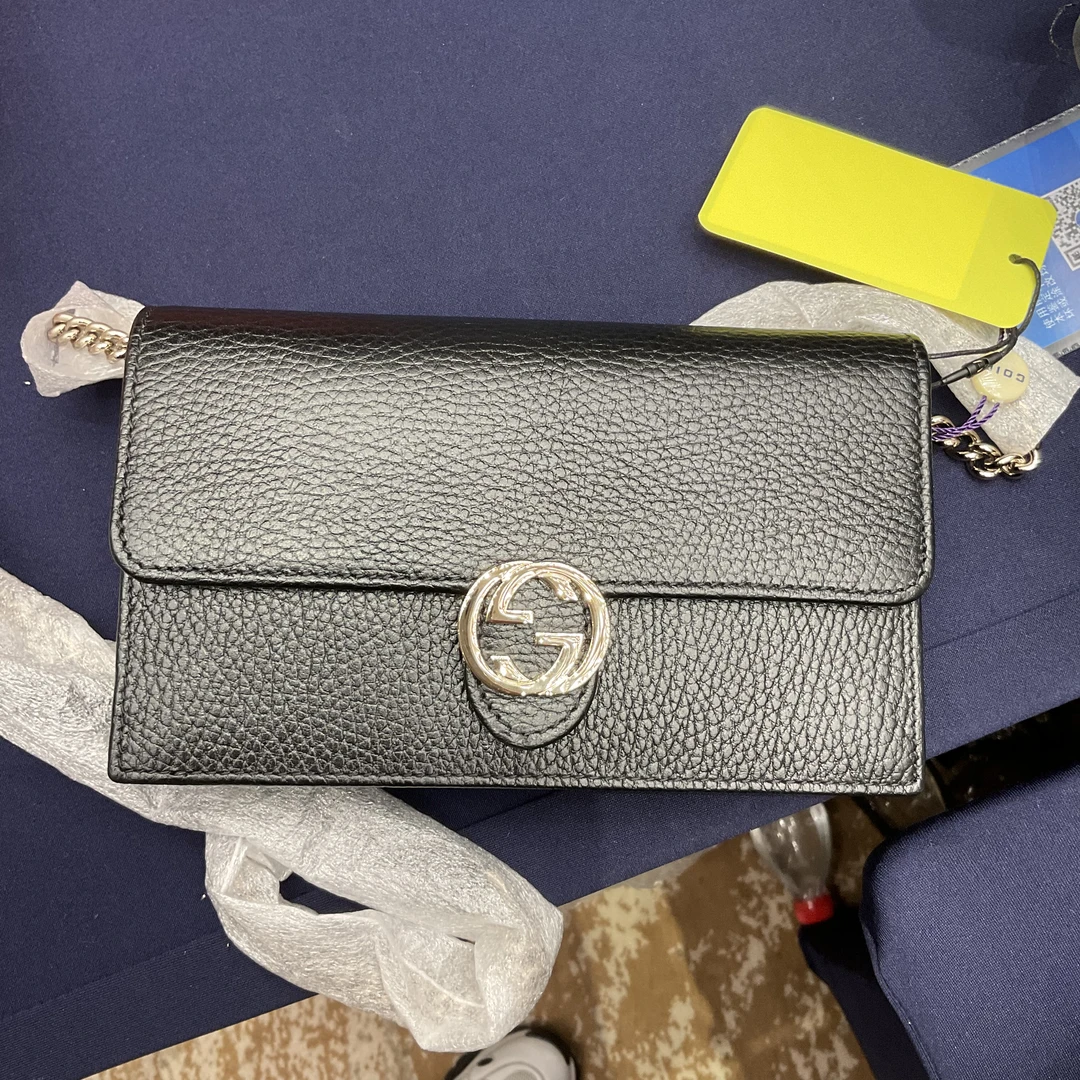 全新未使用 GUCCI/古驰 【漂亮包展】风琴woc包黑色/BG22004780