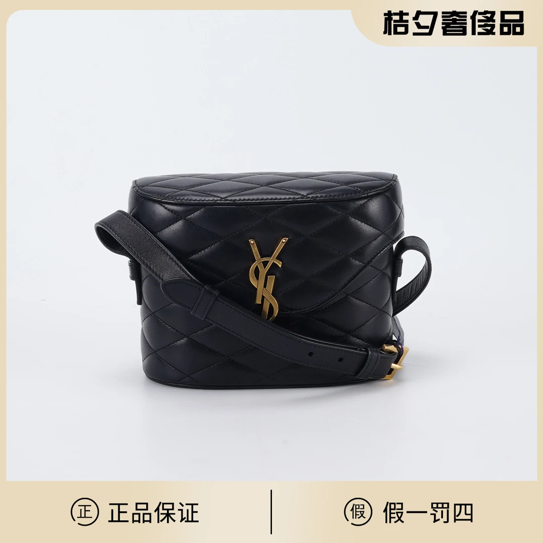99新 YSL/圣罗兰  june 黑金 羊皮小号 盒子包/BGD903160001/98新