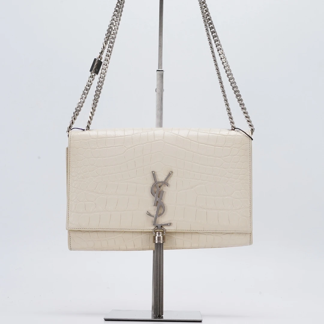 95新 YSL/圣罗兰 流苏包中号鳄鱼纹雾面/BG22013748/桔夕奢品精选