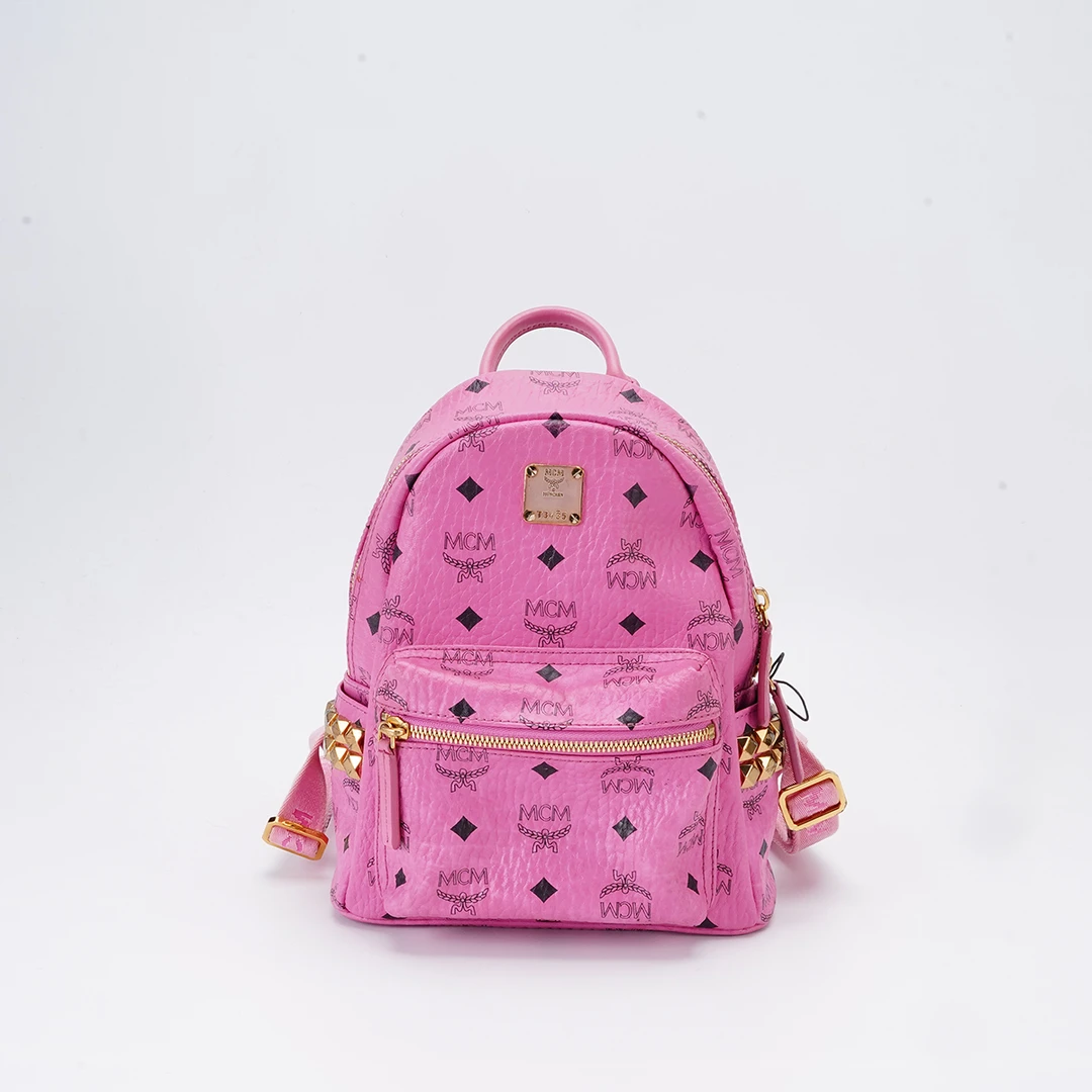 95新 MCM MCM 双肩包小号玫粉色/BG23005286