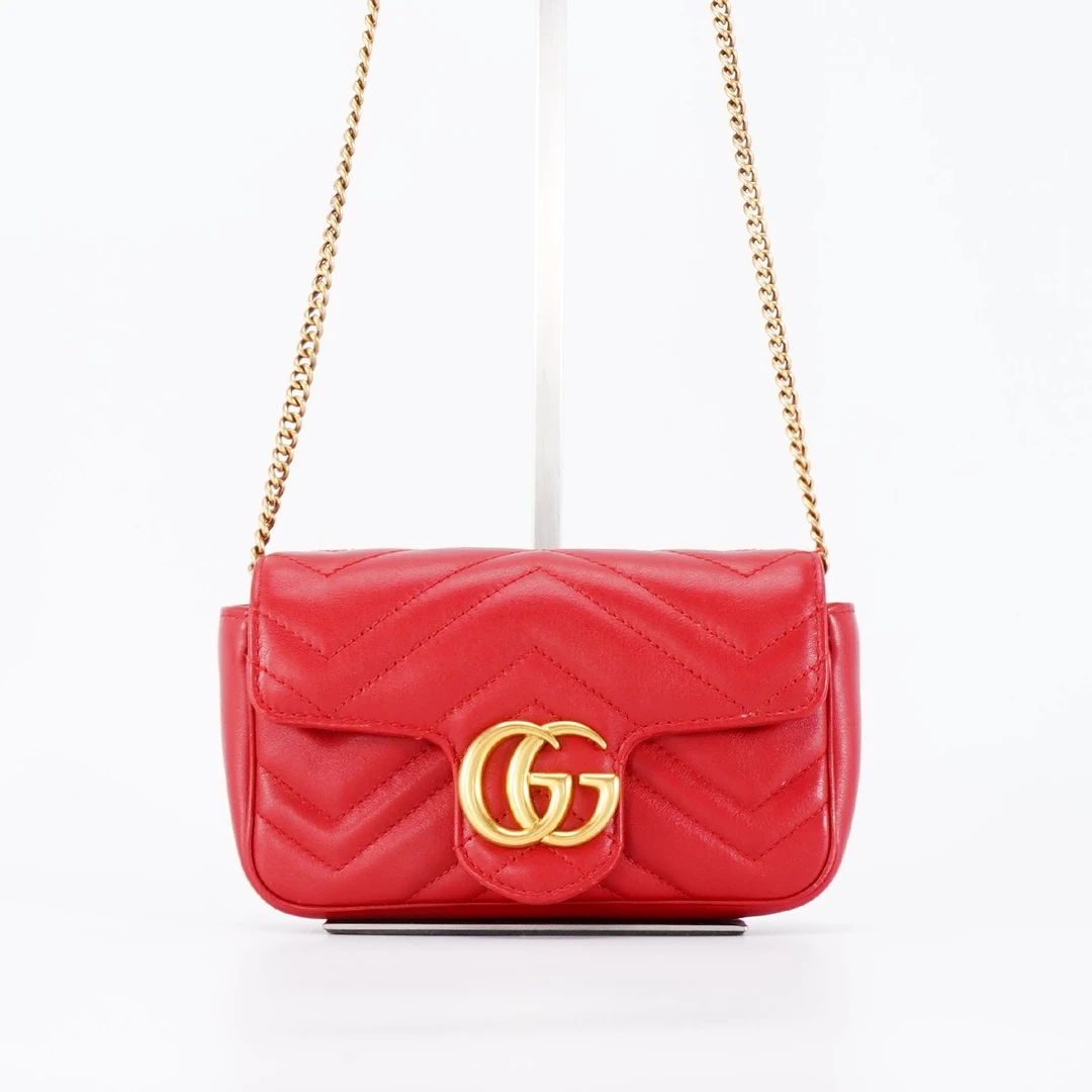99新 GUCCI/古驰 马蒙mini包红色/BG22005957