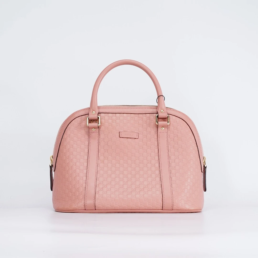 95新 GUCCI/古驰 贝壳包中号压纹款粉/BG22017959