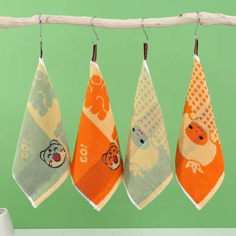 儿童小毛巾纯棉小方巾全棉幼儿园正方形挂式柔软洗脸吸水不掉毛