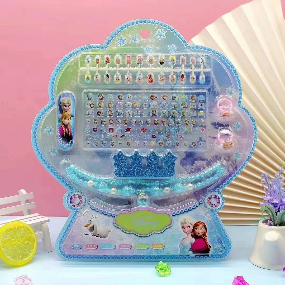 儿童装扮画指甲套盒水贴点钻画手工类等多样性产品直播展示为准