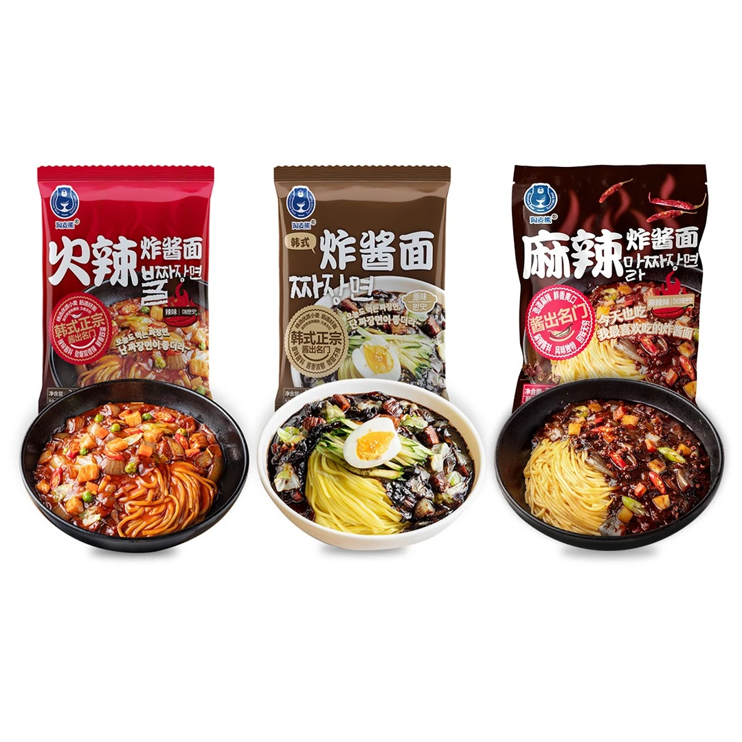 淘麦熊 韩式炸酱面 酱料浓郁 筋道好面 3种口味  315g*3袋 【包邮】