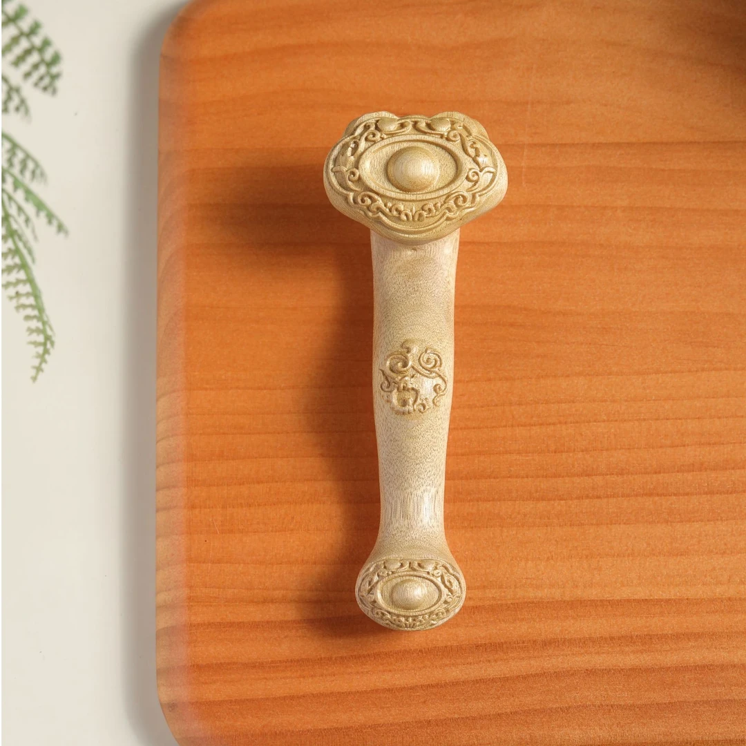 金丝楠福字如意手把件