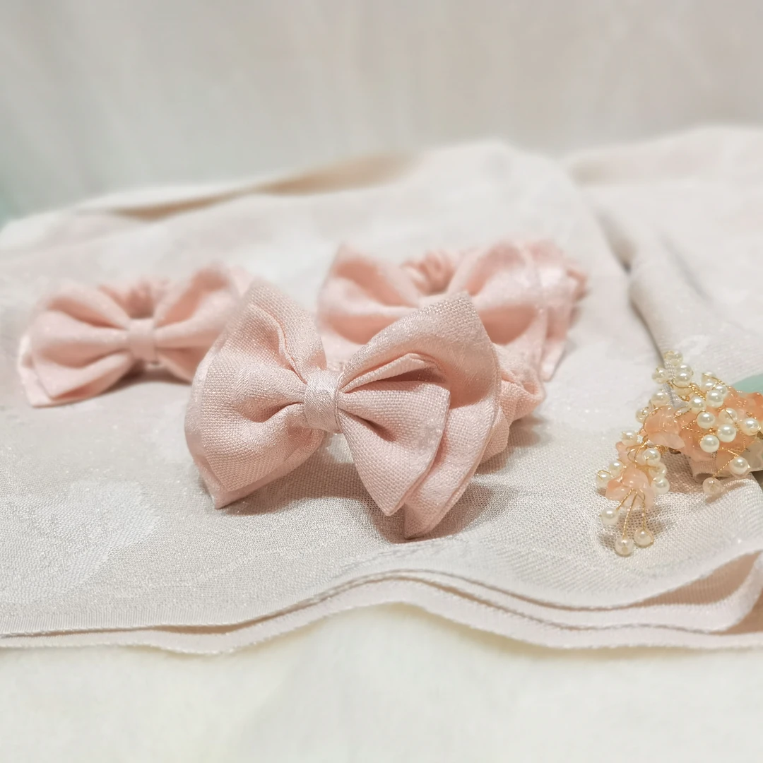 【苏罗阁】苏罗金通银真丝手工制气质蝴蝶发圈 清新时尚轻奢纯手工