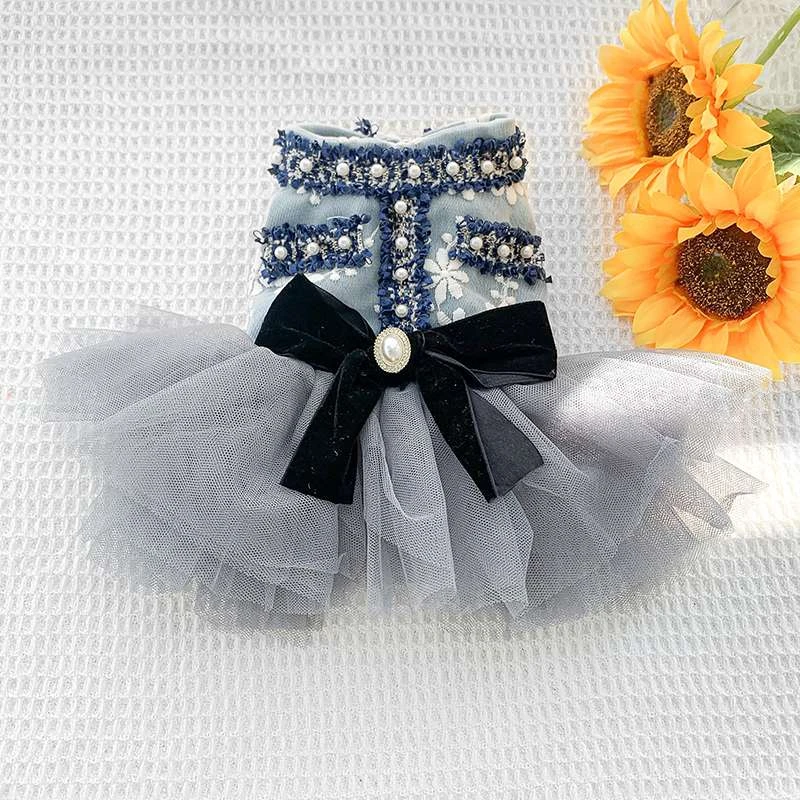 狗狗衣服宠物猫咪秋冬小香风裙子泰迪博美比熊贵宾公主裙小狗幼犬