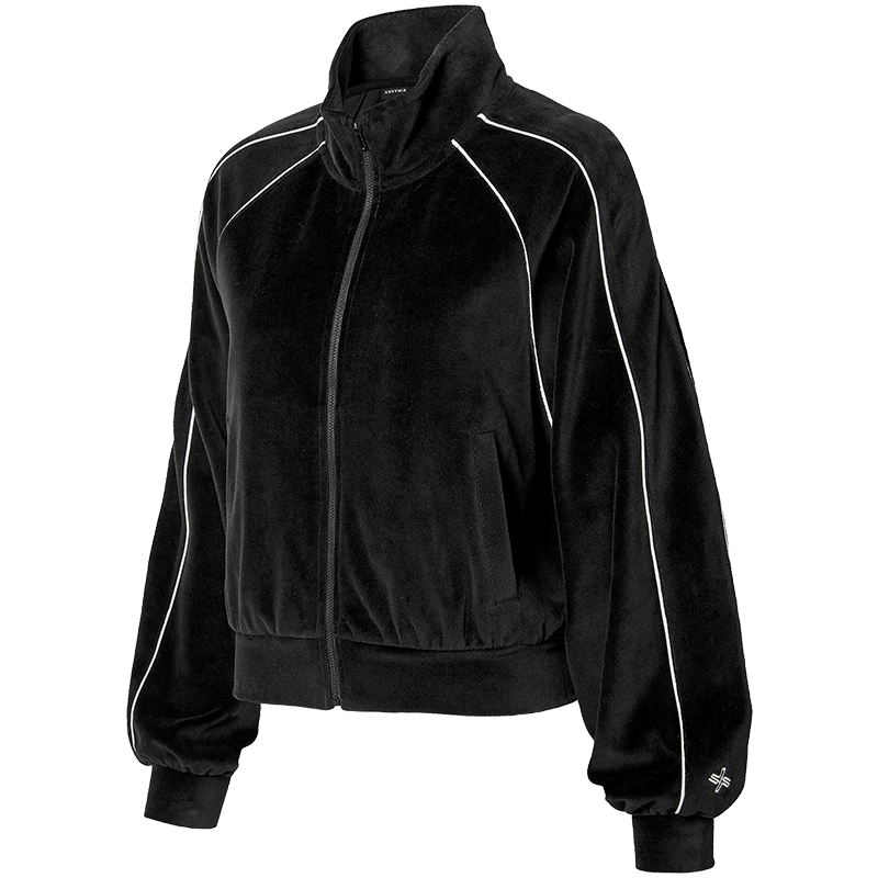 XEXYMIX女款时尚拉链开衫韩版保暖宽松运动秋冬舒适XTFGJ16J310