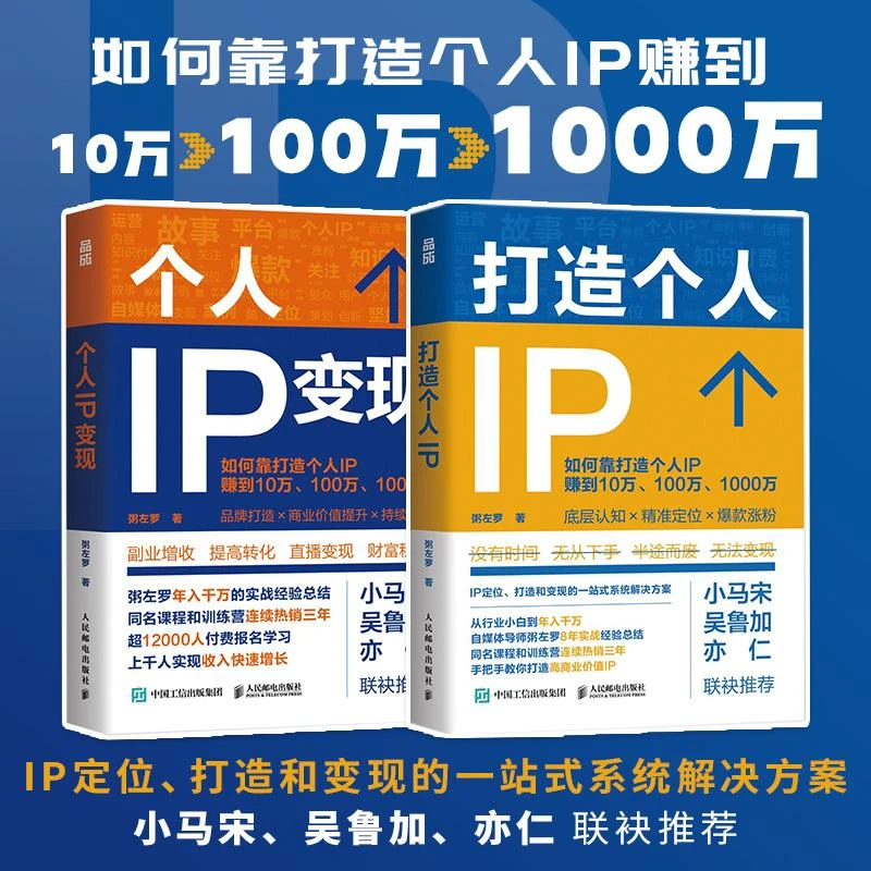 个人IP变现 打造个人IP  IP定位、打造和变现的一站式方案 套装2册
