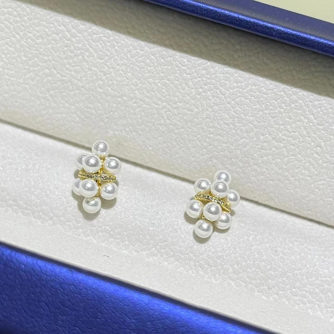 铜合金仿珍珠耳饰 时尚气质百搭耳饰4106