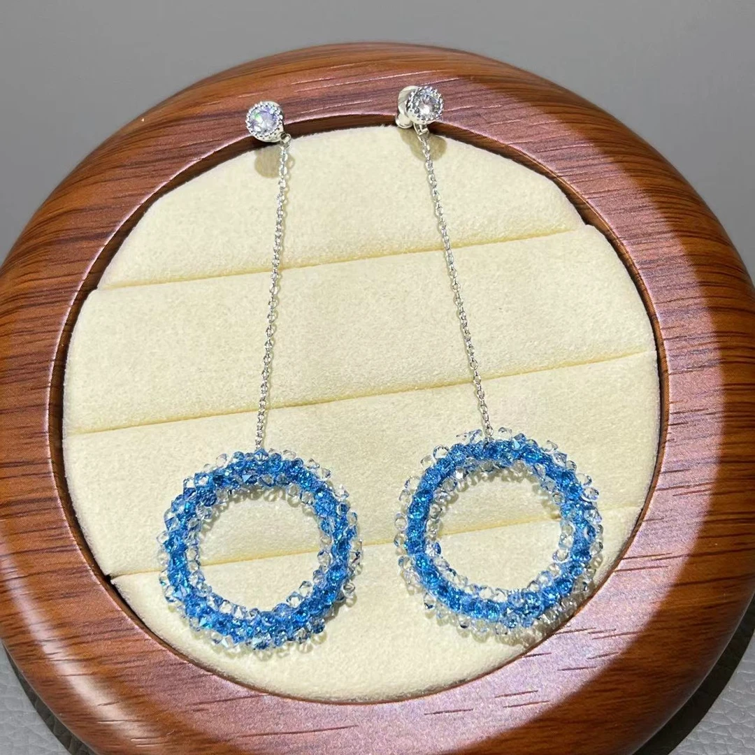 铜合金合成锆石耳饰 时尚气质百搭耳饰4327