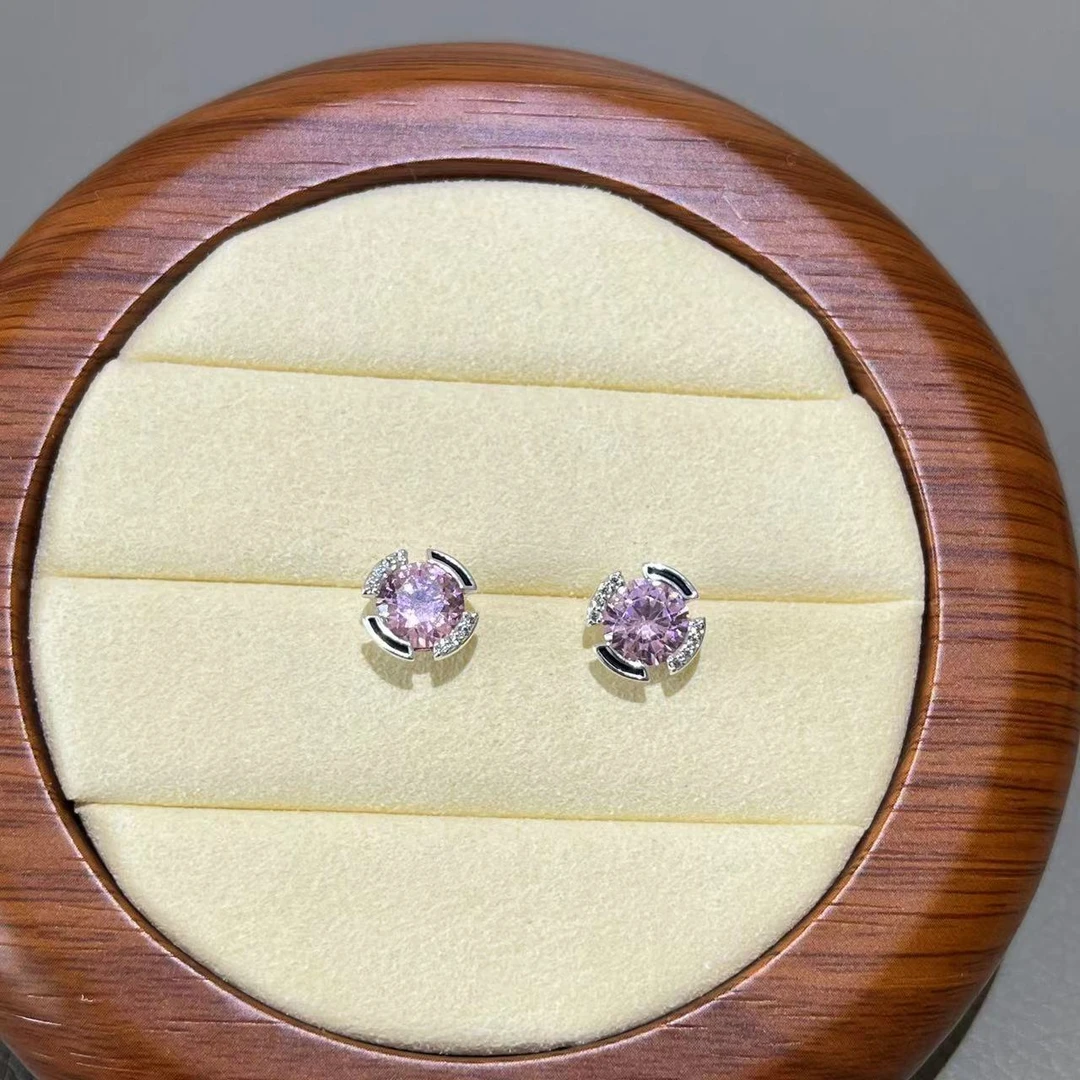 铜合金合成锆石耳饰 时尚气质百搭耳饰4277