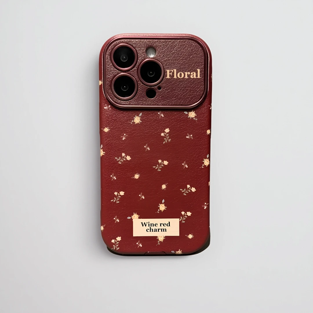 唯美ins碎花新年红适用iphone16promax手机壳14苹果15清新13pro女