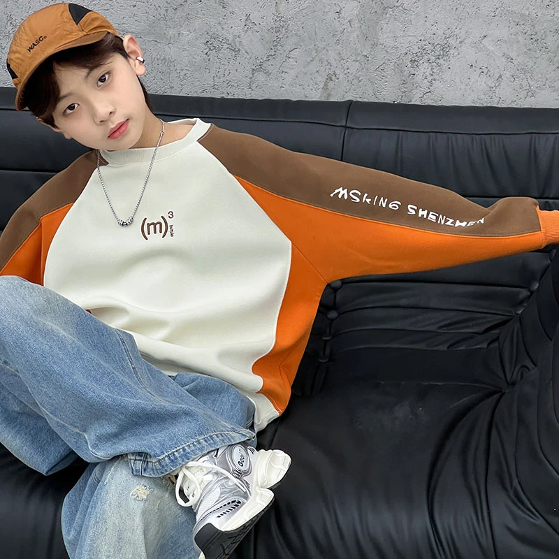男童春秋款长袖T恤2025新款中大儿童春季卫衣男孩上衣春装休闲潮